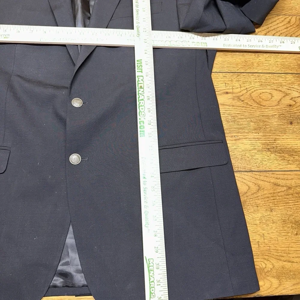 Michael‎ Kors Navy Blue Wool Suit Jacket Sports Coat Blazer 2 Button | Men's 44L